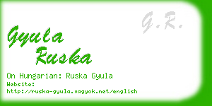 gyula ruska business card